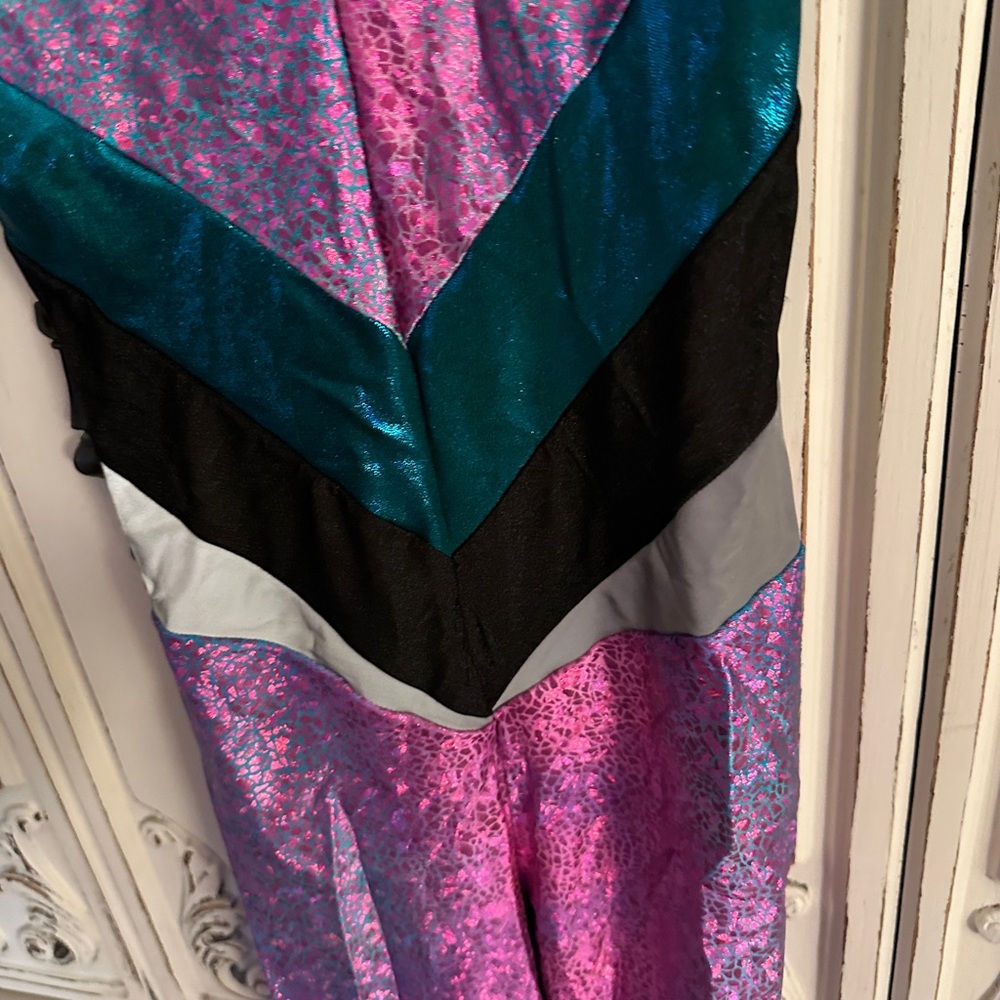Stylish Pink and Blue Jumpsuit - Picture 3 of 5